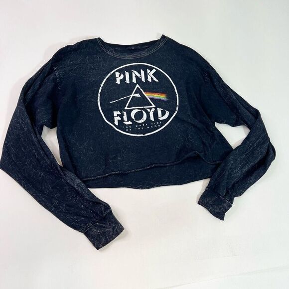 Pink Floyd Shirt Womens Navy Blue Medium Dark Side of the Moon Tour Graphic Tee - Picture 1 of 7